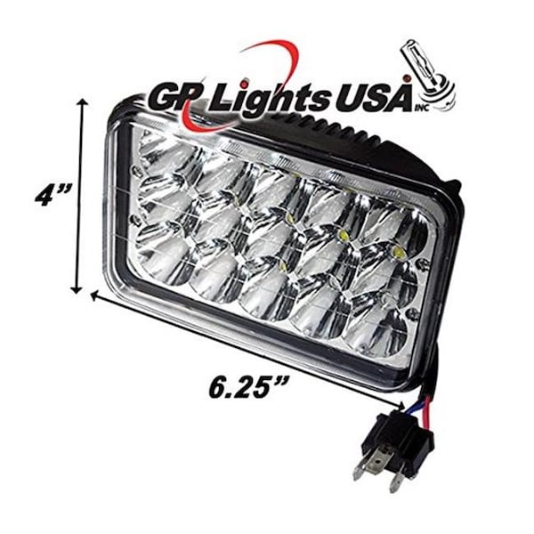 Gp-Xtreme GP-Xtreme GP-LED9-130 H4651-H466 Rectangle Conversion LED Cree High & Low Seal Beam Headlight Lamps; 4 x 6 in. GP-LED9-130 - main